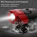 TOS USB Rechargeable Bike Headlight  2000mAh Safety Commuter Flash Light  IP65 Waterproof Bicycle Front Light for Mountain  Cycling & Hiking - B077Z286NM